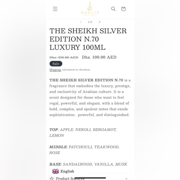 The Sheik Silver Edition Eau de Parfum by Khalid, 100ml unopened. Limited!! - Picture 4 of 5